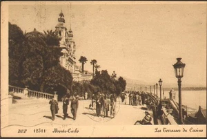 MONTE CARLO CARTE POSTALE POLICE JUDICIAIRE 36 QUAI DES ORFEVRES PARIS 1937 - Picture 1 of 2