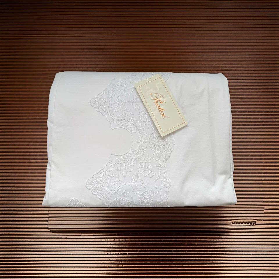 Funda Nórdica Pratesi Original Queen Piel de Ángel Blanca Hecha en Italia 100% Algodón Foto 1 de 4