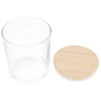 Transparent Candle Cup Empty Candle Tins Glass Jar for Making - Image 1 of 4