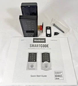 Kwikset SmartCode 270 Keyless Entry Touchpad Deadbolt - Matte Black - NO KEYS - Picture 1 of 15