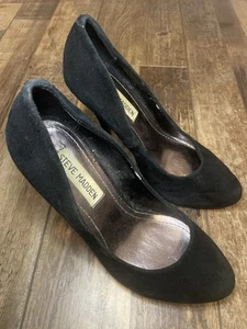Zapatos de salón Steve Madden para mujer de gamuza negros talla 6,5 M punta puntiaguda - Imagen 1 de 7