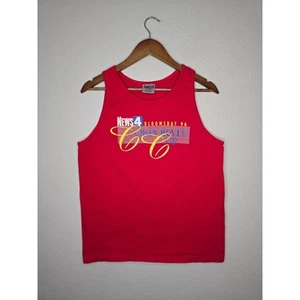 Vintage Corporate Cup Tank Top News 4 Bloomsday 1996 Red M Sleeveless Tee 90s - Picture 1 of 10