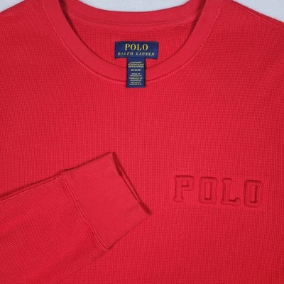 Polo Ralph Lauren Para Hombre Mediano Rojo Tejido Gofre Manga Larga Prendas para Dormir Camisa Foto 1 de 4