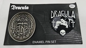 NECA Drácula Esmalte Pin Set Joyería Halloween   - Imagen 1 de 5