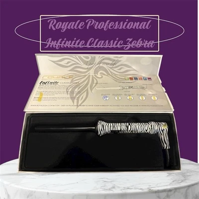 🔥ROYALE PROFESSIONAL TOURMALINE CURLING IRON  INFINITE CLASSIC ZEBRA 19MM NIOB - Image 1 of 4