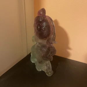 4+ Pfund natürlicher grüner Fluorit handgeschnitzt Kristall Elefant Schnitzerei - Bild 1 von 6
