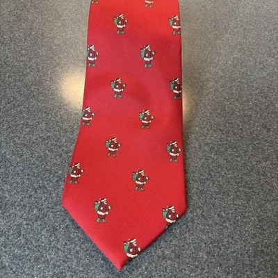 Gravata masculina de seda representante Natal Papai Noel estampa feriado festivo subestimado EUA louco - Imagem 1 de 4