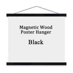 - Magnetic Poster Hanger Frame, 12x18 12x16 12x24 Light Wood Wooden Magnet Ca... - Picture 1 of 7