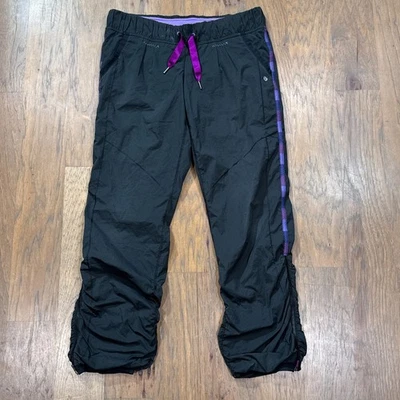 Pantalones Lululemon Mujer 10 Negros Baile Estudio Jogger Pantalón de Pista Rendimiento Y2K Foto 1 de 4