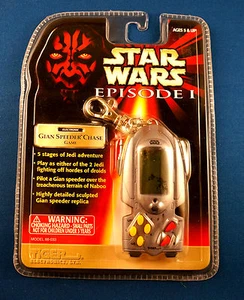 STAR WARS KEYCHAIN ELECTRONIC HANDHELD GIAN SPEEDER CHASE JEDI EPISODE 1 GAME  - Picture 1 of 5