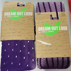 Womens Dream out Loud Brand Purple Holes or Fish Net Tights One Size Fits Most - Picture 1 of 5