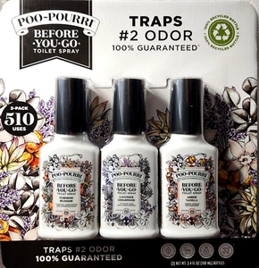 x3 Poo-Pourri Before You Go Toilet Spray 3.4 Oz Tuberose Lavender Amber Vanilla - Picture 1 of 9