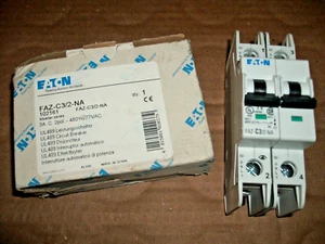 EATON MOELLER FAZ-C3/2-NA  3A 2P 277/480V CIRCUIT BREAKER - Picture 1 of 1