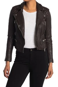 ALLSAINTS Vintage Distressed Leather Catch Biker Jacket Oxblood Red Size 4 . - Picture 1 of 6