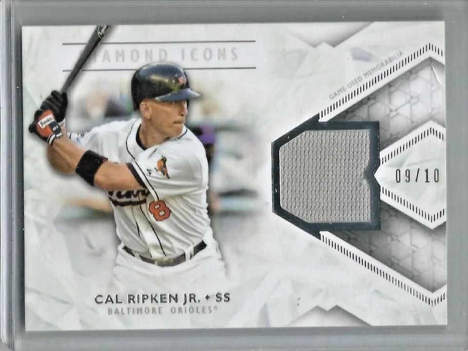 Cal Ripken Jr. 2018 Topps Diamond Icons Game Used Jersey #09/10 - Image 1 of 1