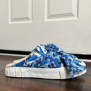 Farm Rio Women's Tropical Sweet Rio Mules Sandals Bow Size 41 New - Picture 1 of 9