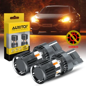 AUXITO 7440 7441 Turn Signal LED Light Bulbs Amber Turn Signal Bright US 2~10X - Picture 1 of 21
