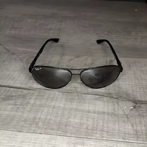 Ray Ban RB8313-002/k7 Carbon Fiber Sunglasses Polarized Polar Grey -Read- - Picture 1 of 10