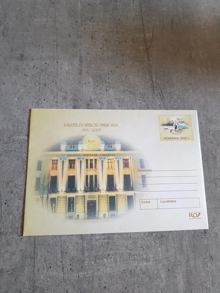 CUBIERTA DE PAPELERÍA POSTAL TIMISOARA ENTIER PALACIO DE CORREOS DE RUMANIA Foto 1 de 1