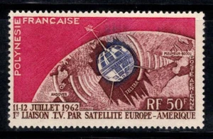 French Polynesia 1962 Yv. 6 MNH 100% Airmail 50 F, Space, Telecom - Picture 1 of 1