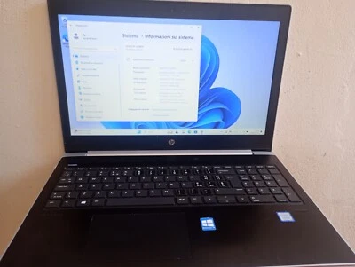 NOTEBOOK HP PROBOOK 450 G5 Intel CORE I5-8250  15,6"  16GB RAM  256 SSD  WIN11 - Immagine 1 di 4