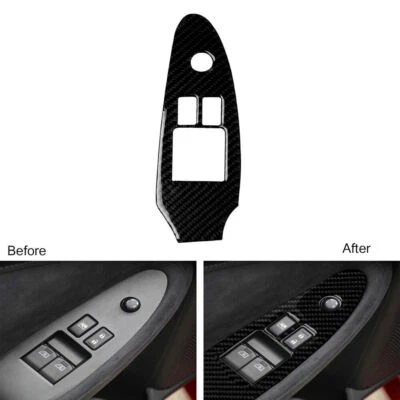Panel de interruptor de ventana de conductor de fibra de carbono para Nissan 370Z 09-20 Foto 1 de 4
