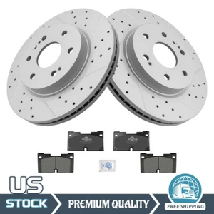 Rotores delanteros perforados almohadillas de cerámica para GMC Sierra 1500 Cadillac Escalade Tahoe - Imagen 1 de 6