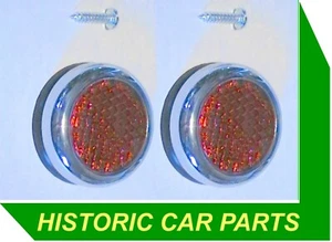 Pair (2) Rear Red Reflectors for Austin A35 PickUp 1956-68 replace Lucas 57129 - Picture 1 of 1