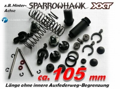 PD9295 Thunder Tiger Öldruck-Stoßdämpfer Hinten TA-ET, Länge ca. 105mm (2) TRA^ - Bild 1 von 2