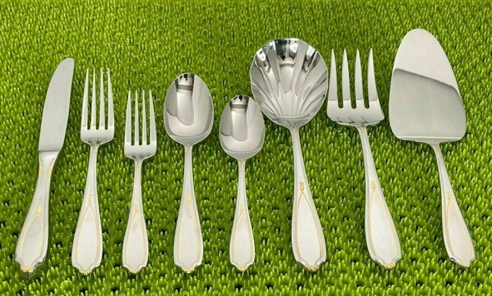 Yamazaki VICTORIA GOLD Stainless Gold Accent Japan Flatware SMART CHOICE - Image 1 of 1