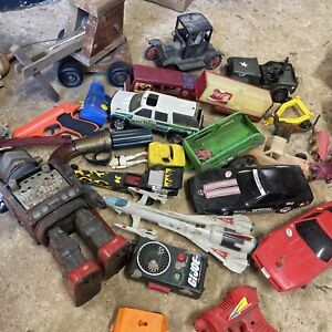 Rare Lot of Vintage Toy Cars Hot Wheels Matchbox Tonka Misc 70s Gi Joe 59 Pieces