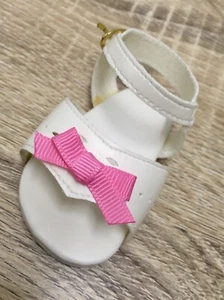 Ashton Drake Doll White Shoe Replacement Spare Sandal Pink Bow 7.5cm x 4cm - Picture 1 of 12