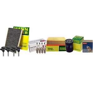 Mann Filters Hitachi 4 Coils 4 Denso Double Platinum Plugs Tune Up Kit For A4 - Picture 1 of 1