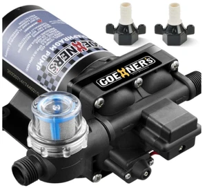 RV Fresh Water Pump, 12V DC 6GPM 70PSI Self-Priming Diaphragm With Pressure Swit - Foto 1 di 11