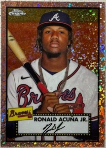 2023 TOPPS PLATINUM ANNIVERSAY RONALD ACUNA JR. ROSE GOLD MINI DIAMOND 15/75 - Picture 1 of 1