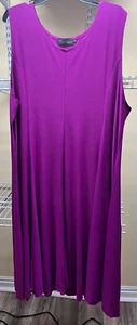 Creation ärmelloses Tank Sommerkleid knielang fließend rosa fuchsia Gr. 2XL NEU - Bild 1 von 7