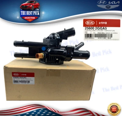 ⭐GENUINE⭐ 恒温器 外壳 现代圣达菲、奏鸣曲、Optima Sorento 256002GGA5 — 第 1/4 张图片