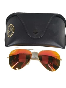 Ray-Ban RB3025 Pilotenbrille polarisiert Unisex mit goldenem Gestell und Etui - Bild 1 von 7