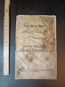 Libretto personale 1898 Roncaglia casale cavalleria artiglieria - D7 - Foto 1 di 8