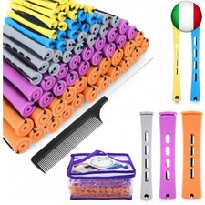SPTHHPY - Canne permanenti e 100 bigodini per capelli in 5 misure, con aste a