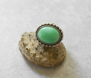 Relios Carolyn Pollack Sterling Silver  Green Variscute Ring  size  6.25    52B3 - Picture 1 of 8