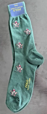 Polo Ralph Lauren Para Hombre Calcetines Columpio Mazo Novedad Calcetines Flojos Verde 10-13 Foto 1 de 4