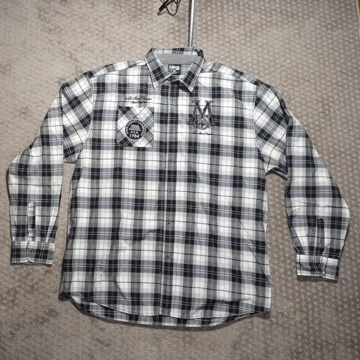 Mecca Long Sleeve Button-Up Casual Button-Down Shirts for Men for