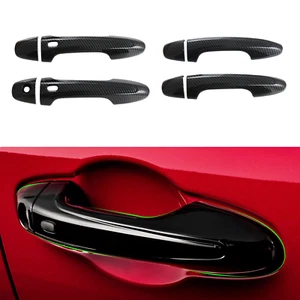 Cubierta de manija de puerta exterior lateral de fibra de carbono para Toyota Hilux 2016-2025 - Imagen 1 de 7