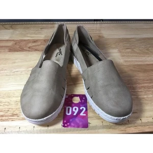Easy Street Bugsy Flat Women's 8 M Brown Leather Slip-On Round Toe Comfort Shoes - Picture 1 of 7