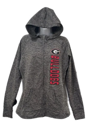 Georgia Bulldogs Womens Large Jacket UGA Raised Letters Full Zip Hoodie - Image 1 of 4