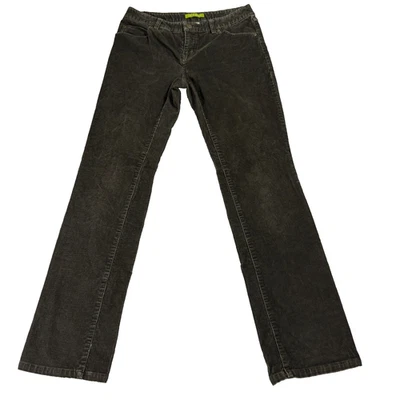 Pantalones de pana para mujer Sigrid Olsen marrón talla 4 tiro medio rectos elásticos Foto 1 de 4