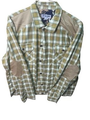 Stacy Adams Para hombres 3XL Camisa de Franela a Cuadros Chaqueta Tostada Paneles para el Hombro Parche en el Codo Foto 1 de 4