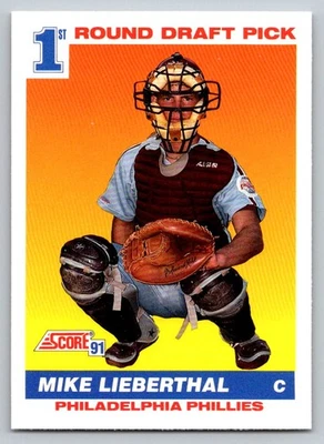 1991 Score #683 Mike Lieberthal Rookie Card Philadelphia Phillies - Image 1 of 2