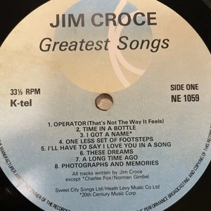 Jim Croce Greatest Hits Spain Import Vinyl Record 1980 - Picture 1 of 4
